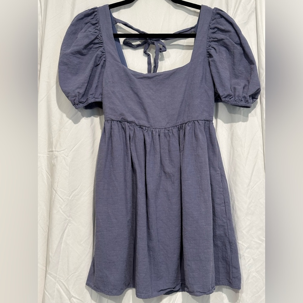 Pouf cap sleeve mini dress